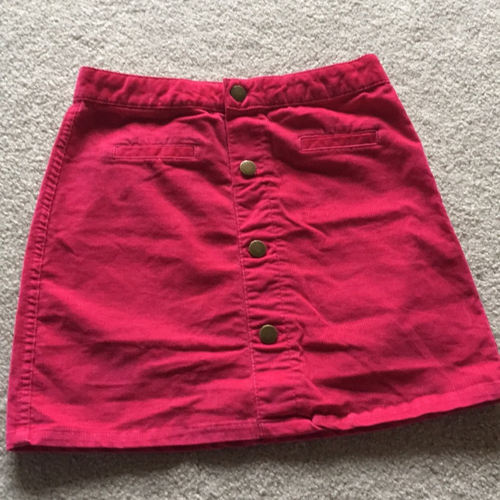 Girls Pink button up skirt